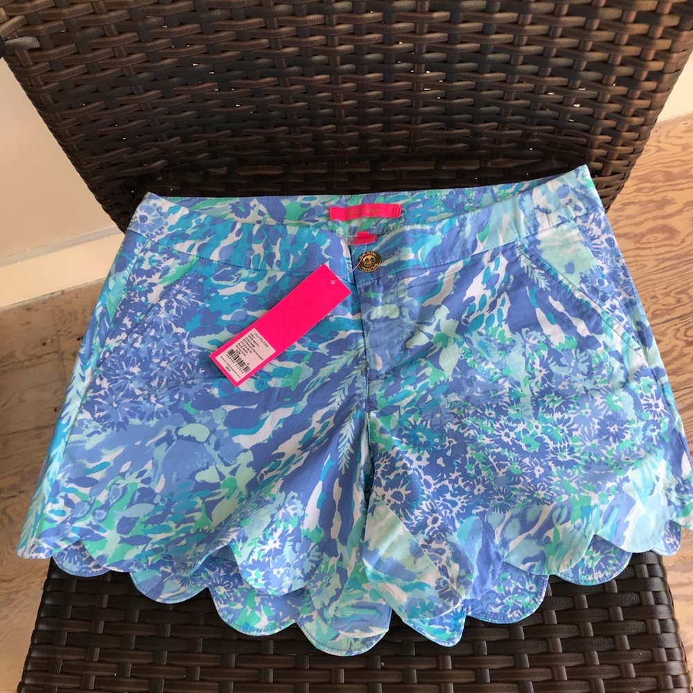 NWT Lilly Pulitzer Buttercup Scallop Hem Shorts
